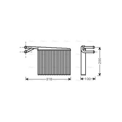 AVA Heater Matrix AVA QUALITY COOLING MSA6372 OE Ref A0038356101