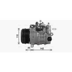 AC Compressor AVA QUALITY COOLING MSAK742 OE Ref 0022309211