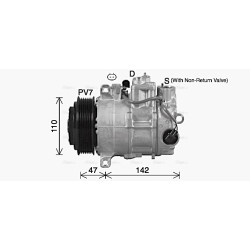 AVA AC Compressor AVA QUALITY COOLING MSAK748 OE Ref A0032308011