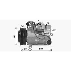 AVA AC Compressor AVA QUALITY COOLING MSAK759 OE Ref 0038304560