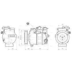 AVA AC Compressor AVA QUALITY COOLING MSAK785 OE Ref A0042300311