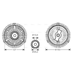 AVA Fan Clutch AVA QUALITY COOLING MSC415 OE Ref A6062000122