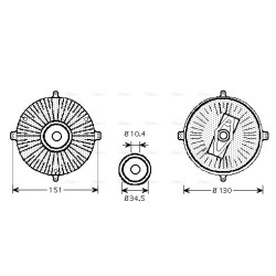 Fan Clutch AVA QUALITY COOLING MSC420 OE Ref 1202000122
