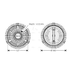AVA Fan Clutch AVA QUALITY COOLING MSC422 OE Ref A1112000522