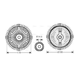 AVA Fan Clutch AVA QUALITY COOLING MSC466 OE Ref A0002003822