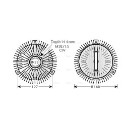 AVA Fan Clutch AVA QUALITY COOLING MSC490 OE Ref A1122000122