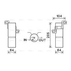 AC Dryer AVA QUALITY COOLING MSD597 OE Ref 2218300283