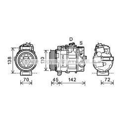 AC Compressor AVA QUALITY COOLING MSK615 OE Ref 0002305111