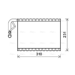 AC Evaporator AVA QUALITY COOLING MSV544 OE Ref A2048300058