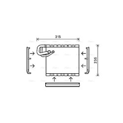 AC Evaporator AVA QUALITY COOLING MSV550 OE Ref 0018309658