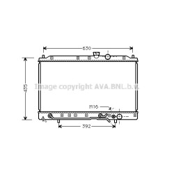 Radiator AVA QUALITY COOLING MT2078 OE Ref 890506