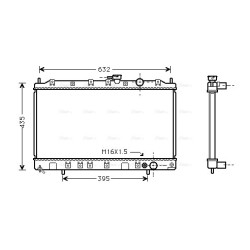 AVA Radiator AVA QUALITY COOLING MT2080 OE Ref MB660213