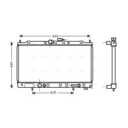 AVA Radiator AVA QUALITY COOLING MT2123 OE Ref MR212449