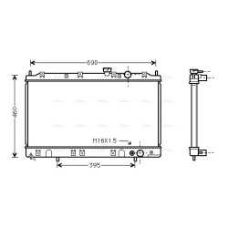 AVA Radiator AVA QUALITY COOLING MT2136 OE Ref MB187436