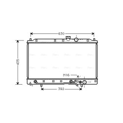 AVA Radiator AVA QUALITY COOLING MT2148 OE Ref MB660566