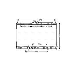 AVA Radiator AVA QUALITY COOLING MT2185 OE Ref MR993927