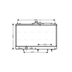 AVA Radiator AVA QUALITY COOLING MT2196 OE Ref MR968734