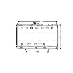 AVA Radiator AVA QUALITY COOLING MT2199 OE Ref MR968856