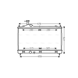 AVA Radiator AVA QUALITY COOLING MT2256 OE Ref 1350A602