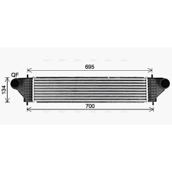 AVA Intercooler AVA QUALITY COOLING MT4277 OE Ref 1530A192
