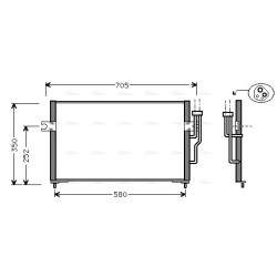 AVA AC Condenser AVA QUALITY COOLING MT5100 OE Ref MR460269