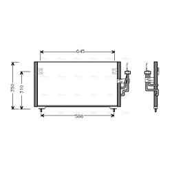 AVA AC Condenser AVA QUALITY COOLING MT5106 OE Ref MR513005