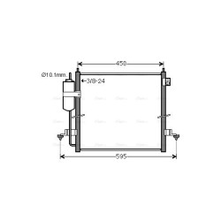 AVA AC Condenser AVA QUALITY COOLING MT5239D OE Ref MN123642