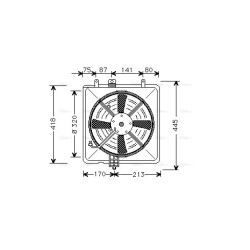 AVA Radiator Fan AVA QUALITY COOLING MT7502 OE Ref 306230665