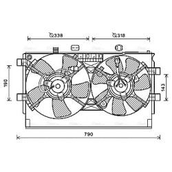 Radiator Fan AVA QUALITY COOLING MT7529