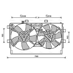 AVA Radiator Fan AVA QUALITY COOLING MT7530 OE Ref 1355A093