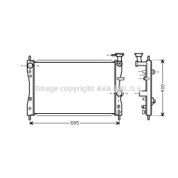 Radiator AVA QUALITY COOLING MTA2172 OE Ref 454 500 08 03