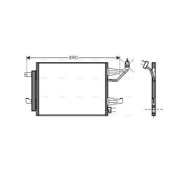 AC Condenser AVA QUALITY COOLING MTA5177D OE Ref A4548300070