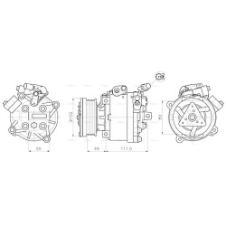AVA AC Compressor AVA QUALITY COOLING MTAK294 OE Ref 7813A215