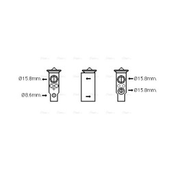 AVA AC Expansion Valve AVA QUALITY COOLING MZ1257 OE Ref GJ6A61J14B