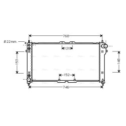 Radiator AVA QUALITY COOLING MZ2074 OE Ref KL2015200E