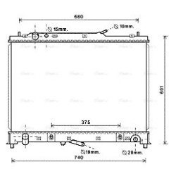 AVA Radiator AVA QUALITY COOLING MZ2245 OE Ref CY03-15-200 F