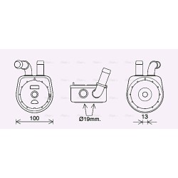 Engine Oil Cooler AVA QUALITY COOLING MZ3289 OE Ref LFD714700