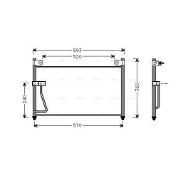AVA AC Condenser AVA QUALITY COOLING MZ5126 OE Ref GE4T-61-480B