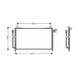 AVA AC Condenser AVA QUALITY COOLING MZ5141 OE Ref BK2J61480A