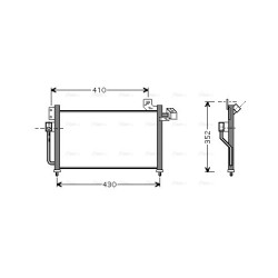AVA AC Condenser AVA QUALITY COOLING MZ5155 OE Ref BJ3A-61-480 B