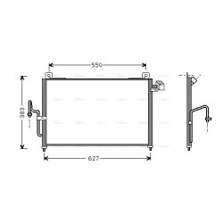AVA AC Condenser AVA QUALITY COOLING MZ5159 OE Ref C100-61-480A