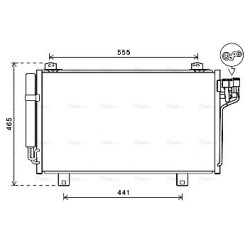 AVA AC Condenser AVA QUALITY COOLING MZ5261D OE Ref GHT6-61-480