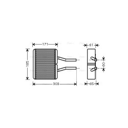 AVA Heater Matrix AVA QUALITY COOLING MZ6193 OE Ref D06261A10