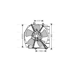 AVA Radiator Fan AVA QUALITY COOLING MZ7513 OE Ref B6DN15150