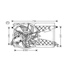AVA Radiator Fan AVA QUALITY COOLING MZ7530 OE Ref Z60215025C