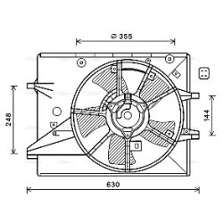 AVA Radiator Fan AVA QUALITY COOLING MZ7546 OE Ref LFG115025F