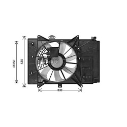 Radiator Fan AVA QUALITY COOLING MZ7555 OE Ref PEHH15210