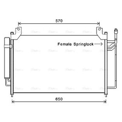 AVA AC Condenser AVA QUALITY COOLING MZA5240D OE Ref EGY1-61-48ZC