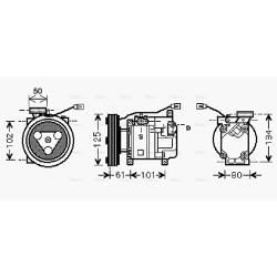 AVA AC Compressor AVA QUALITY COOLING MZAK207 OE Ref BP4K61K00
