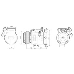 AC Compressor AVA QUALITY COOLING MZAK303 OE Ref KD4561450A